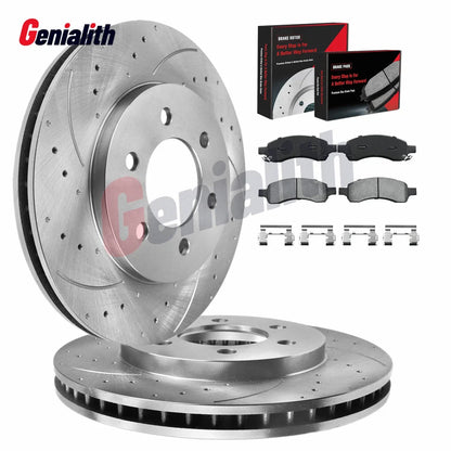 Front Disc Brake Rotors & Ceramic Pads for Chevy Trailblazer (2006–2009) GMC Envoy