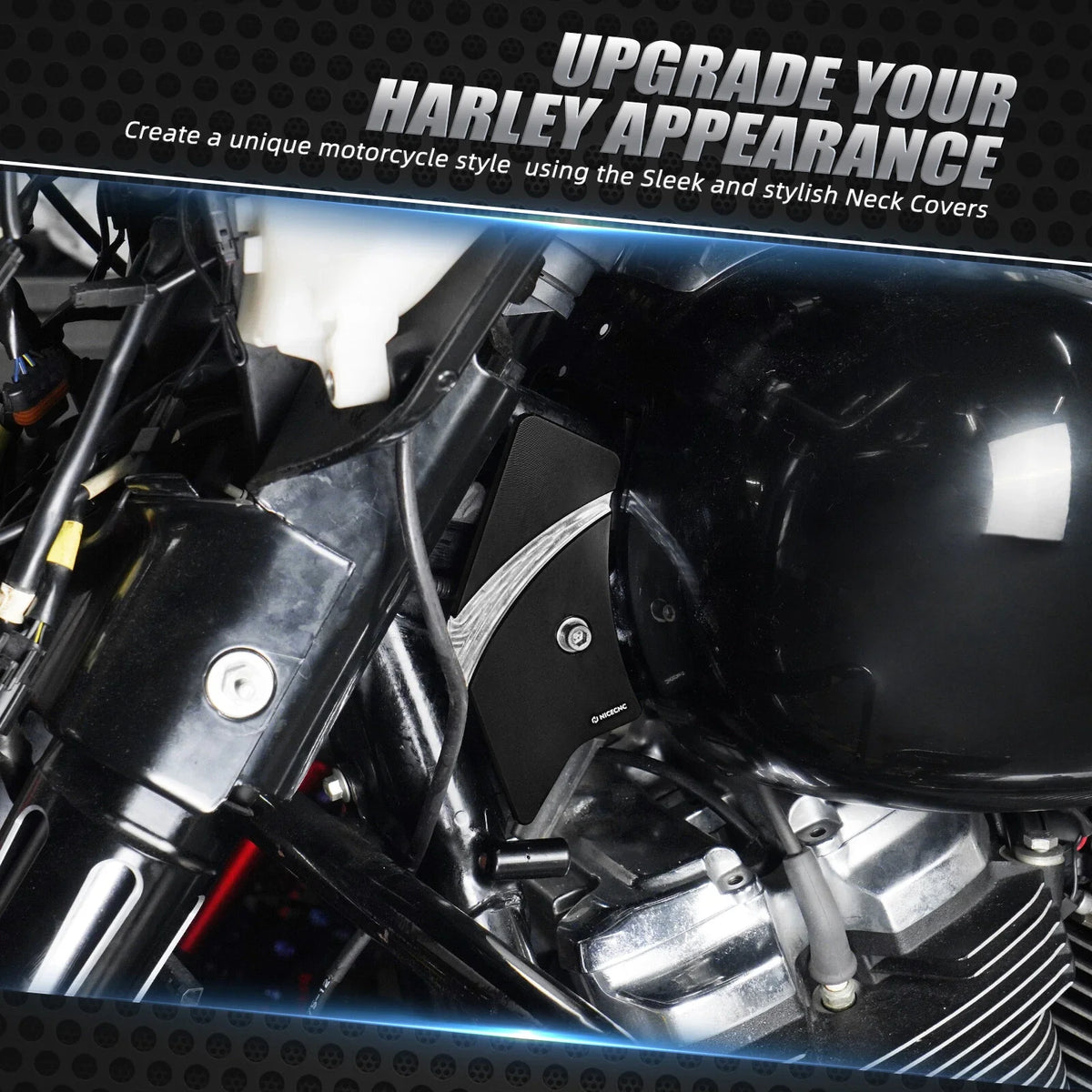 NICECNC Frame Steering Neck Covers for Harley Street Glide CVO (2017–2022)