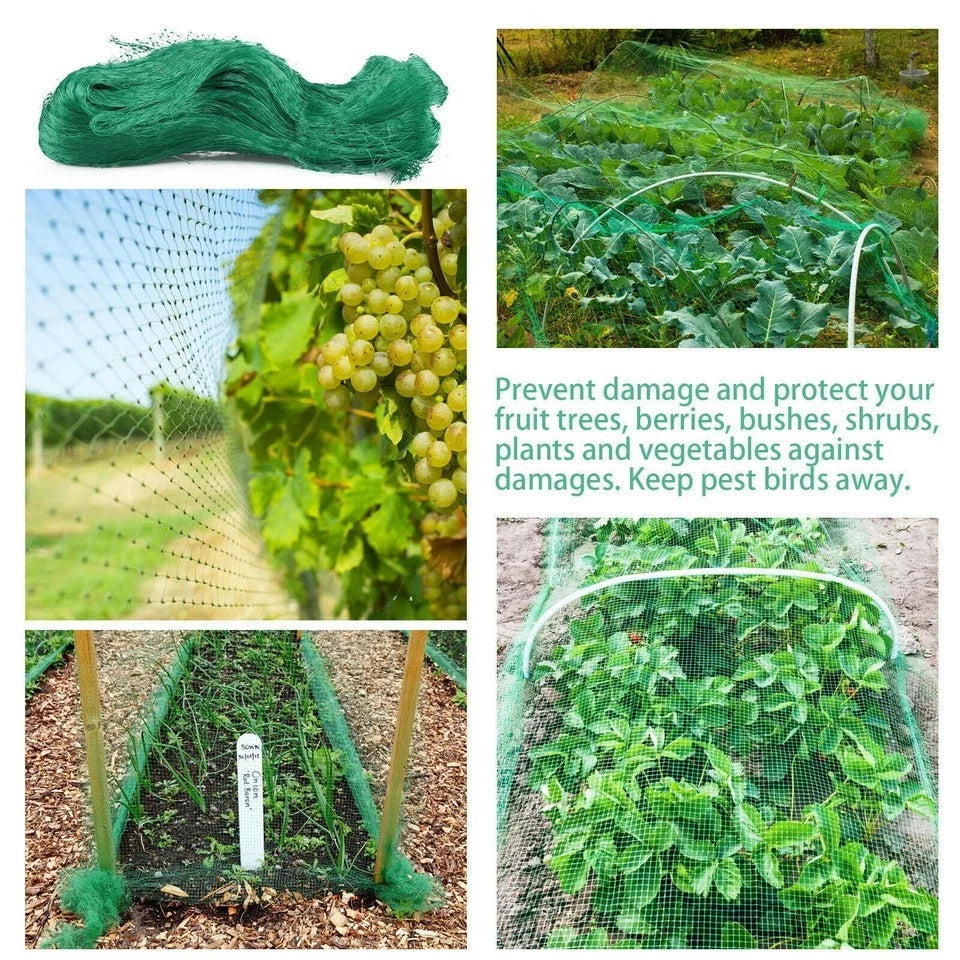 33FT Anti Bird Netting for Garden Protection (Pond, Trees, Crops, Fruits)