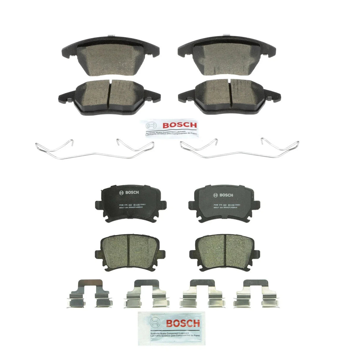 Bosch Quietcast Brake Pad Kit for Audi A3, TT, VW CC, Golf, Jetta (2006–2020)