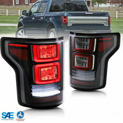 Clear LED Tail Lights for Ford F-150 (2015–2020) F150-0308, FL3Z-13405-A