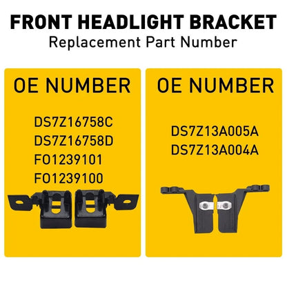 Set of 4 Headlight Lamp Mount Bracket for Lincoln MKZ Ford Fusion (2013–2016)