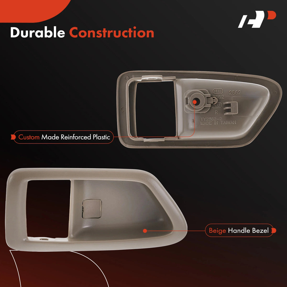 Front Right Beige Interior Door Handle for Toyota Camry (1997–2001) 69277-33020, 69277-AA010-A0, 91009