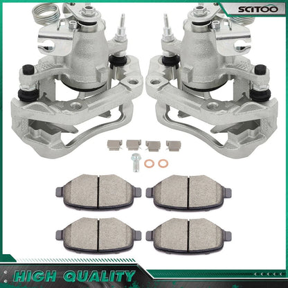 Rear Brake Calipers w/ Bracket & Ceramic Pads for Ford Edge (2011–2014)