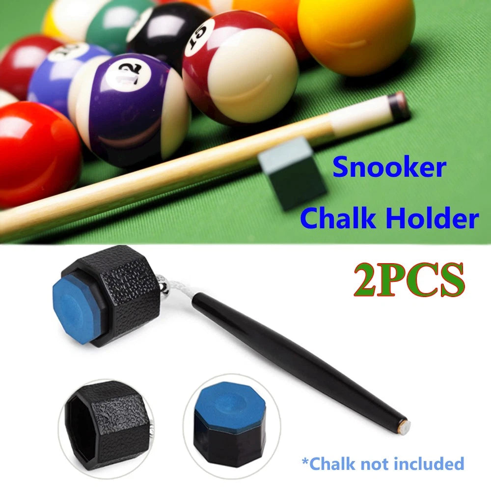 2X Billiard Chalk Holder for Pool Cue - Octagon Design