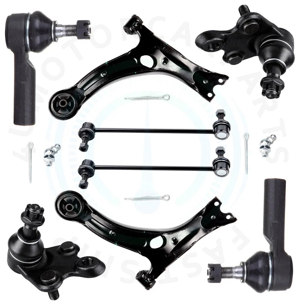 Set of 8 Front Lower Control Arm Ball Joints Tie Rod Ends for Toyota Matrix (2003–2008)