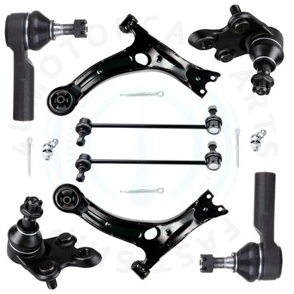 Set of 8 Front Lower Control Arm Ball Joints Tie Rod Ends for Toyota Matrix (2003–2008)