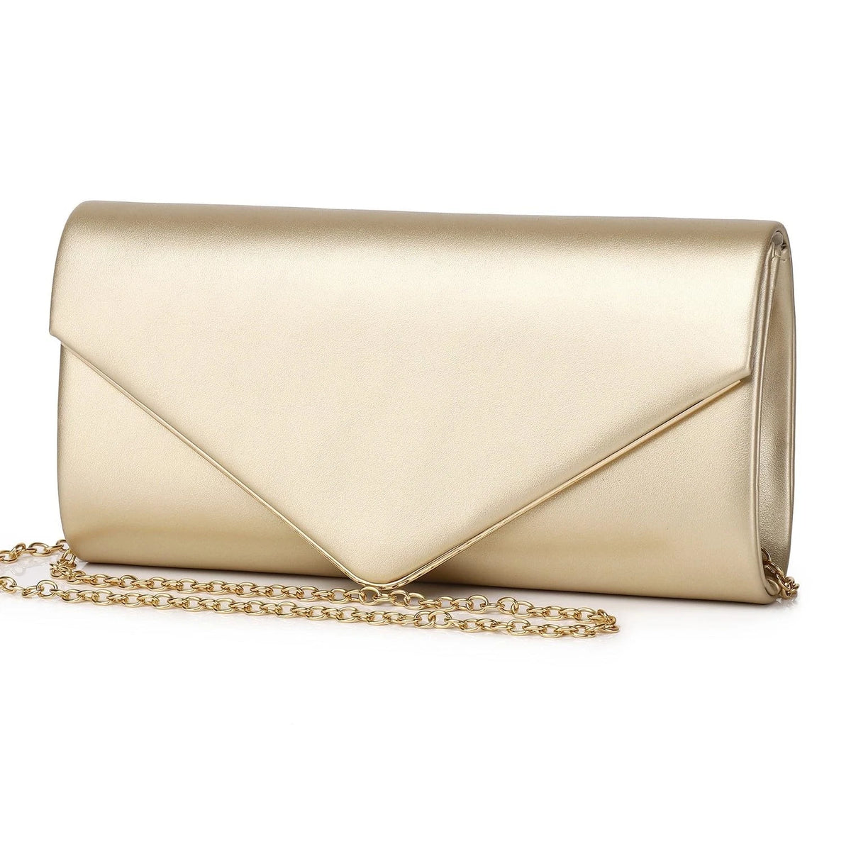 Vegan Leather Clutch Purse for Women - Evening Crossbody Envelope Bag