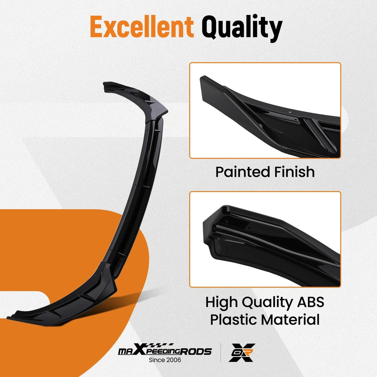 4PCS Gloss Black Front Lip Lower Bumper Splitter Kit for KIA K5 (2021–2024)