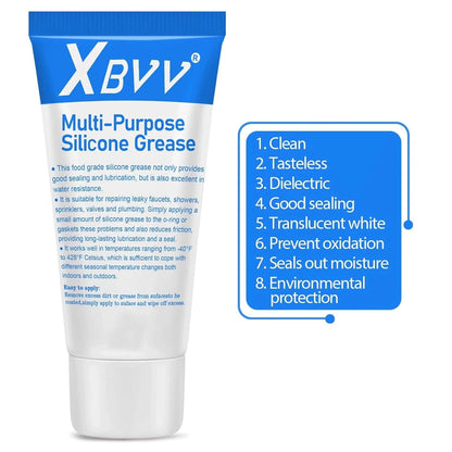 3X Silicone Grease Food Grade O Ring Lubricant 1oz Tube