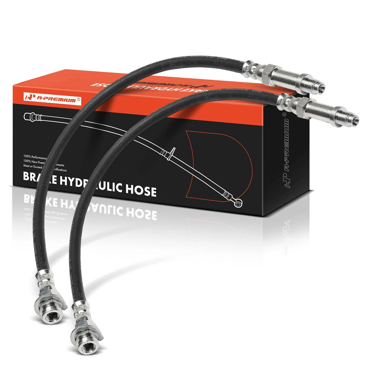 2X Brake Hydraulic Hose for Dodge D100 D200 W100 (1975) 3640582, H84512