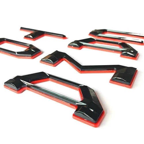 3D Letter Inserts for Tacoma (2016–2023) Black Red Emblem