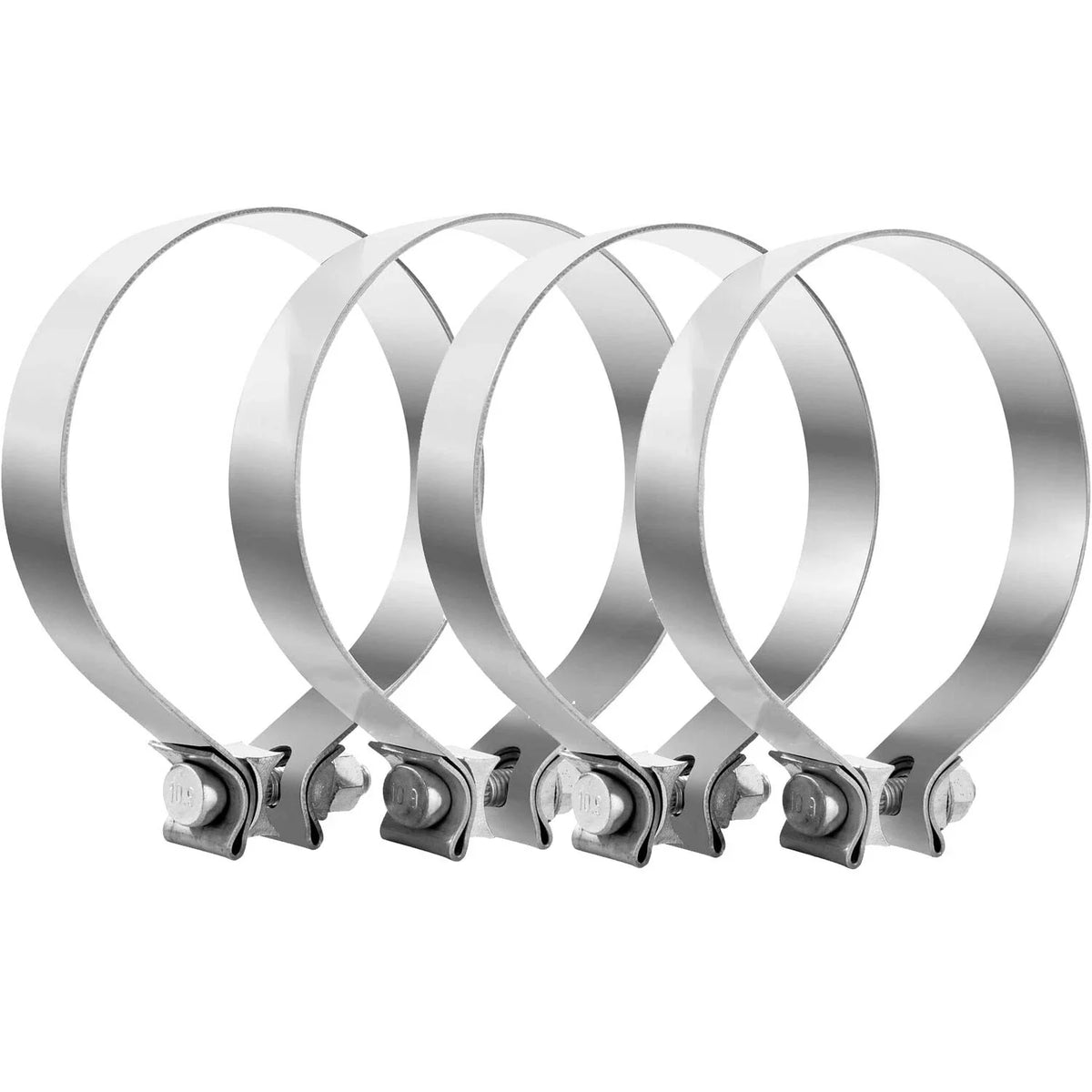 4PCS 5" Exhaust Clamp Lap Joint for Universal Applications (T304 Stainless Steel)