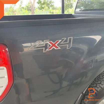 Silver 4x4 Side Cabin Rear Decal Sticker for Ford Ranger PX T6 (2015-2018)