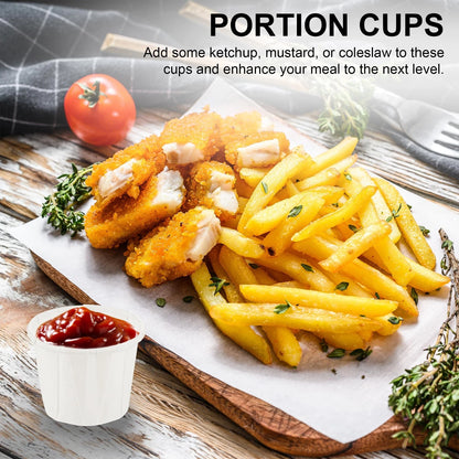 450 Pack Paper Souffle Portion Cups for Food Service (No Part Numbers)