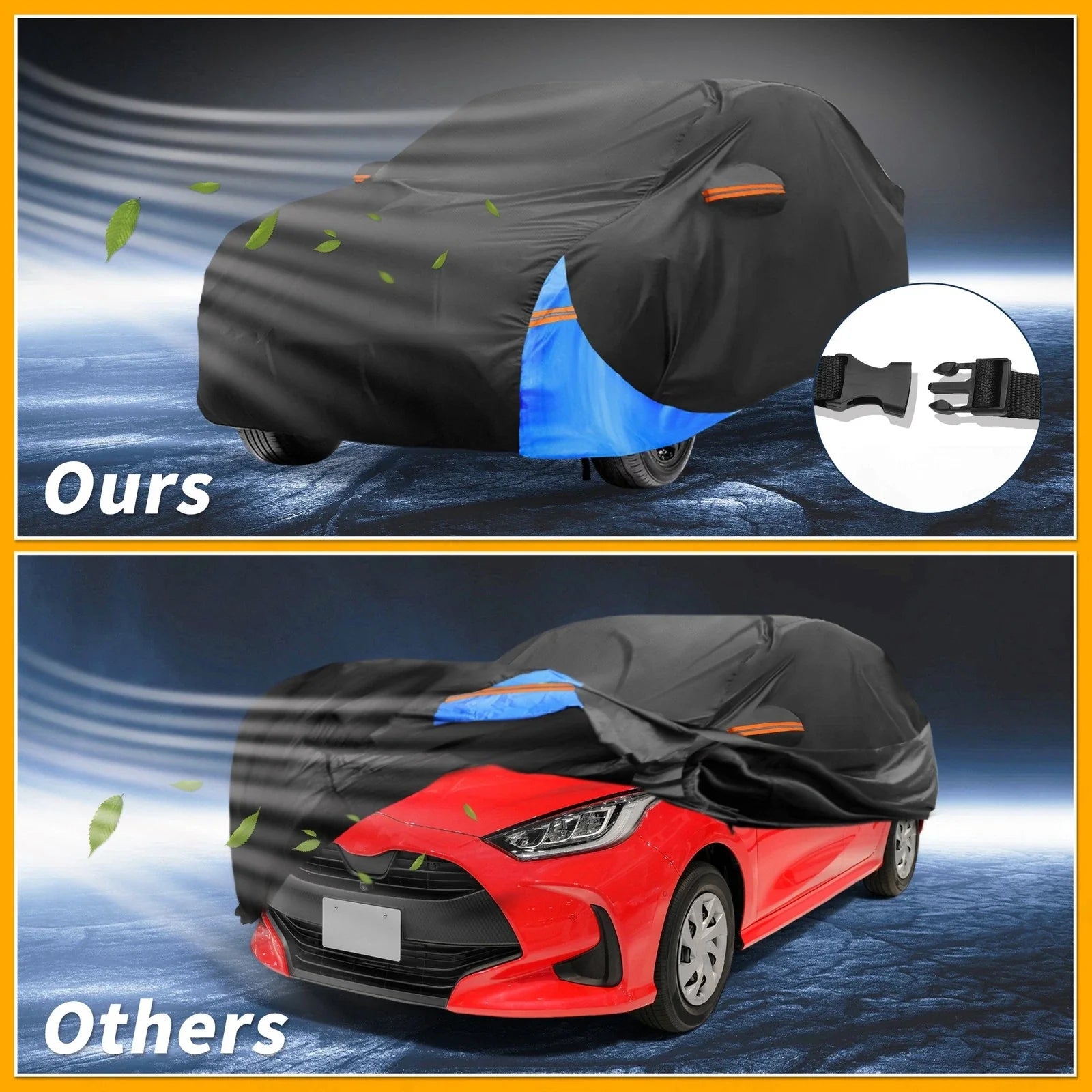 Waterproof Car Cover for Toyota Yaris (210D-PU)
