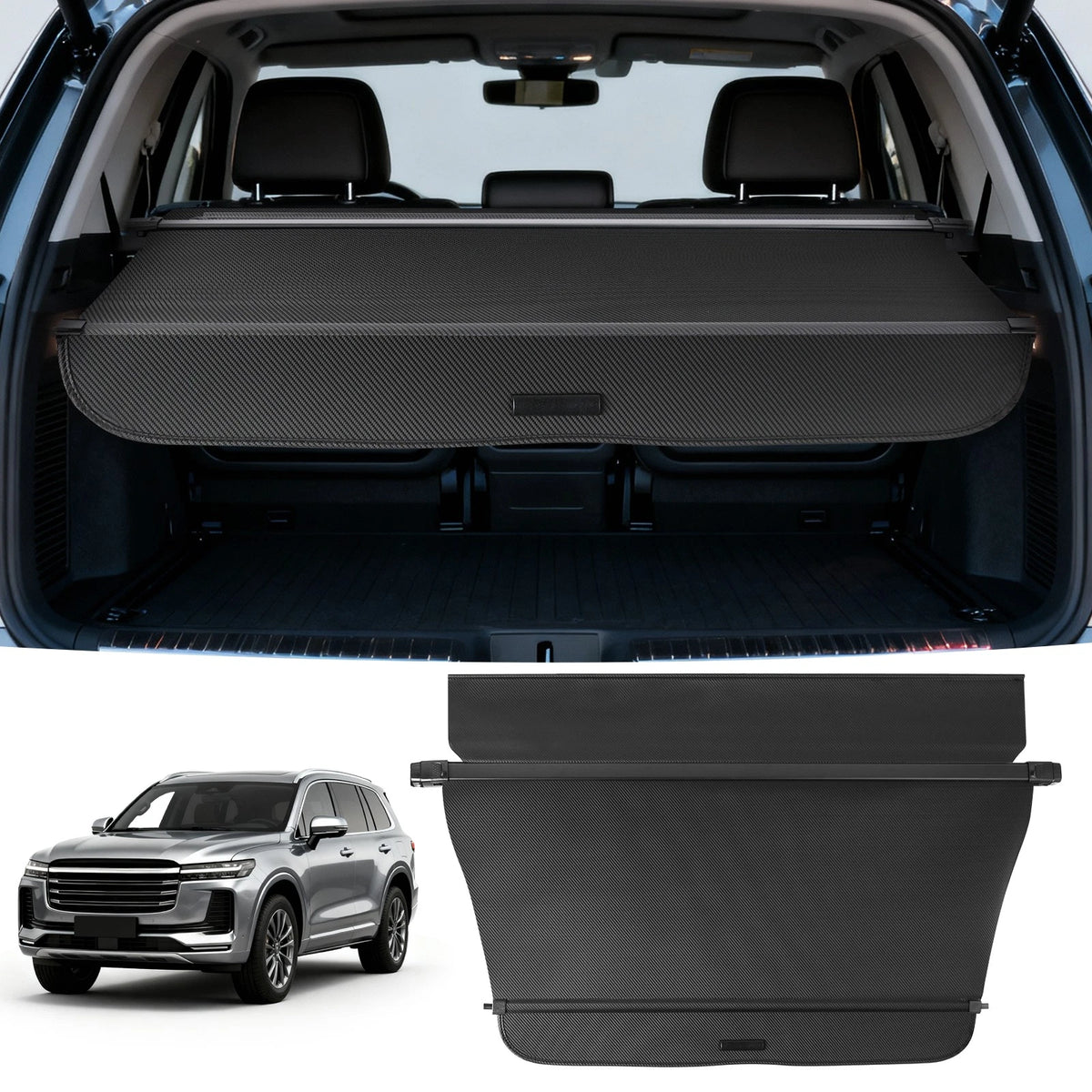 Retractable Cargo Cover for Honda CR-V (2023–2026) Carbon Fiber