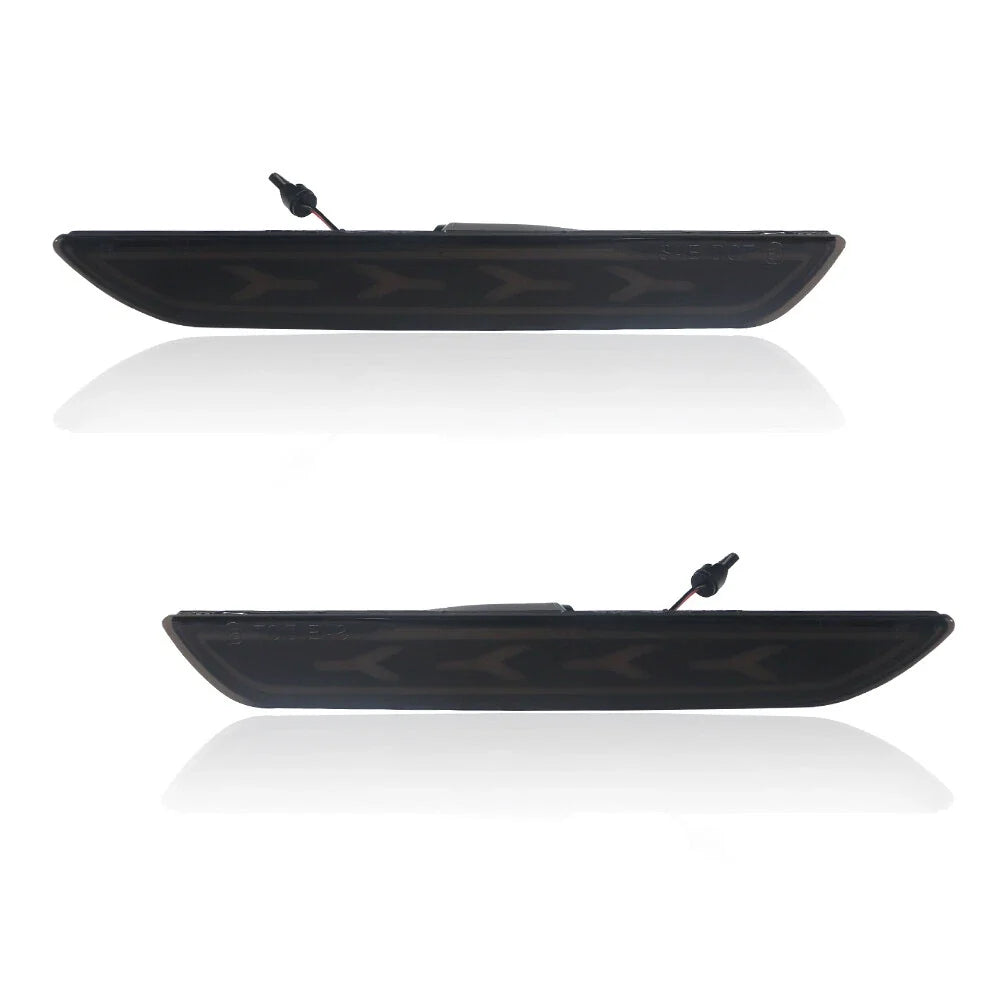 2X Smoked Lens Red Rear Side Marker LED Lights for Ford Mustang (2015–2021)