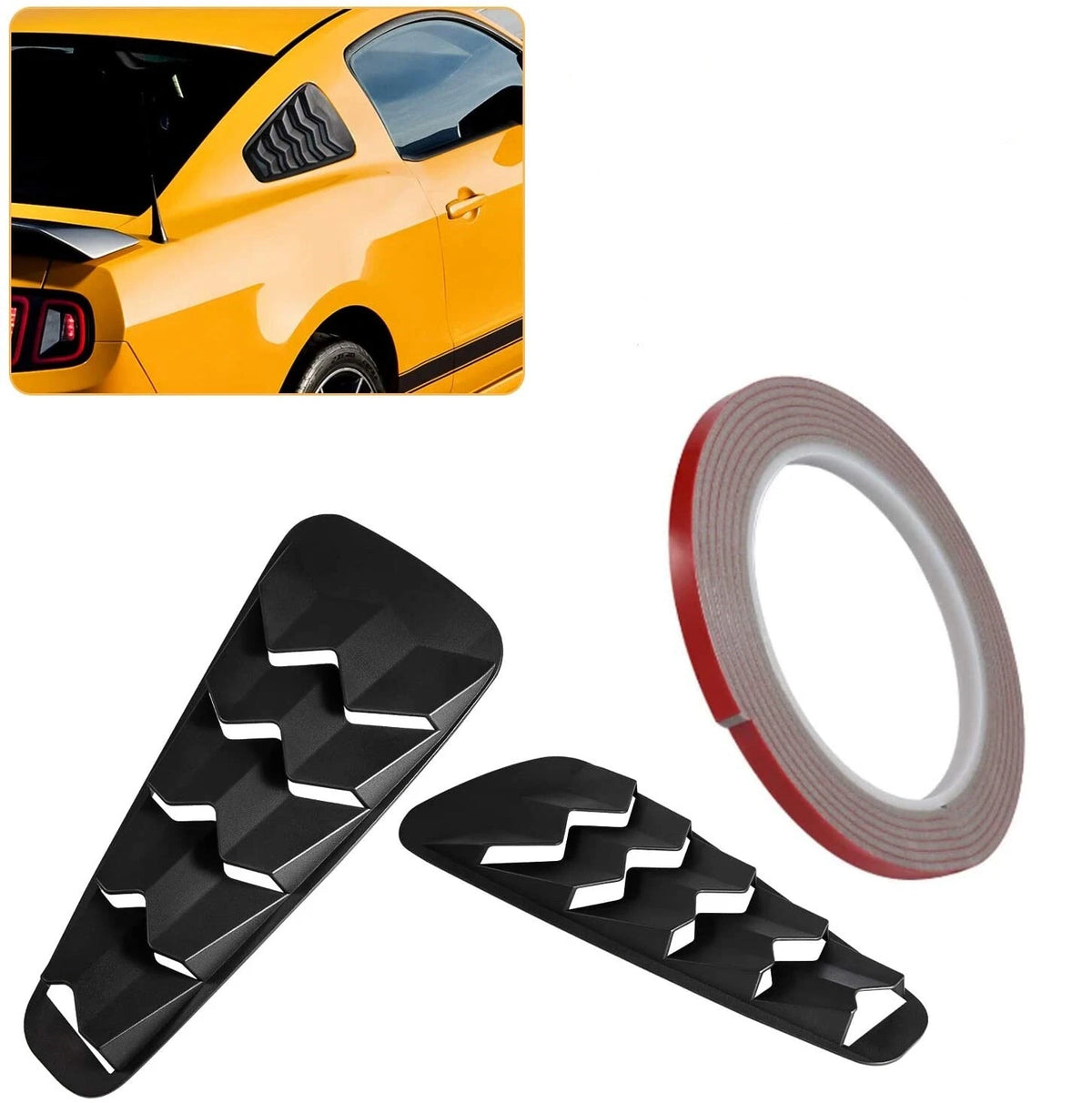Side Window Louvers for Ford Mustang (2005–2014)