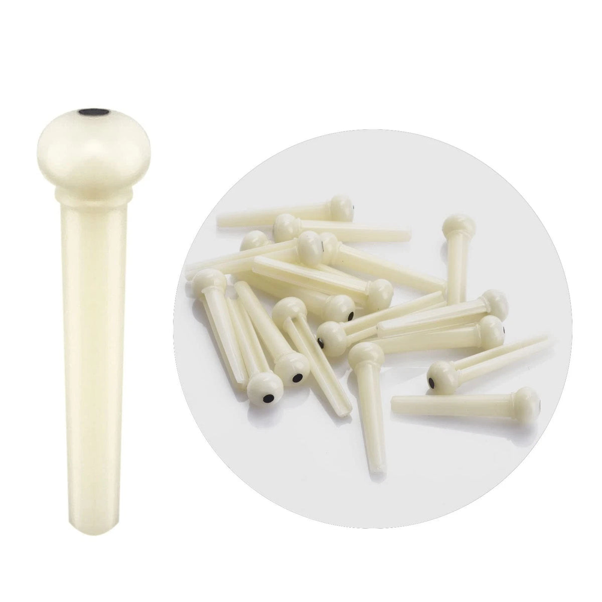 36PCS Acoustic Guitar Bridge Pins Pegs with Saddle Nut and Bridge