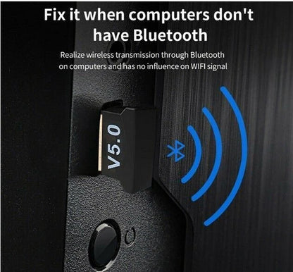 2X USB Bluetooth 5.0 Earbud Speaker Adapter Dongle Receiver
