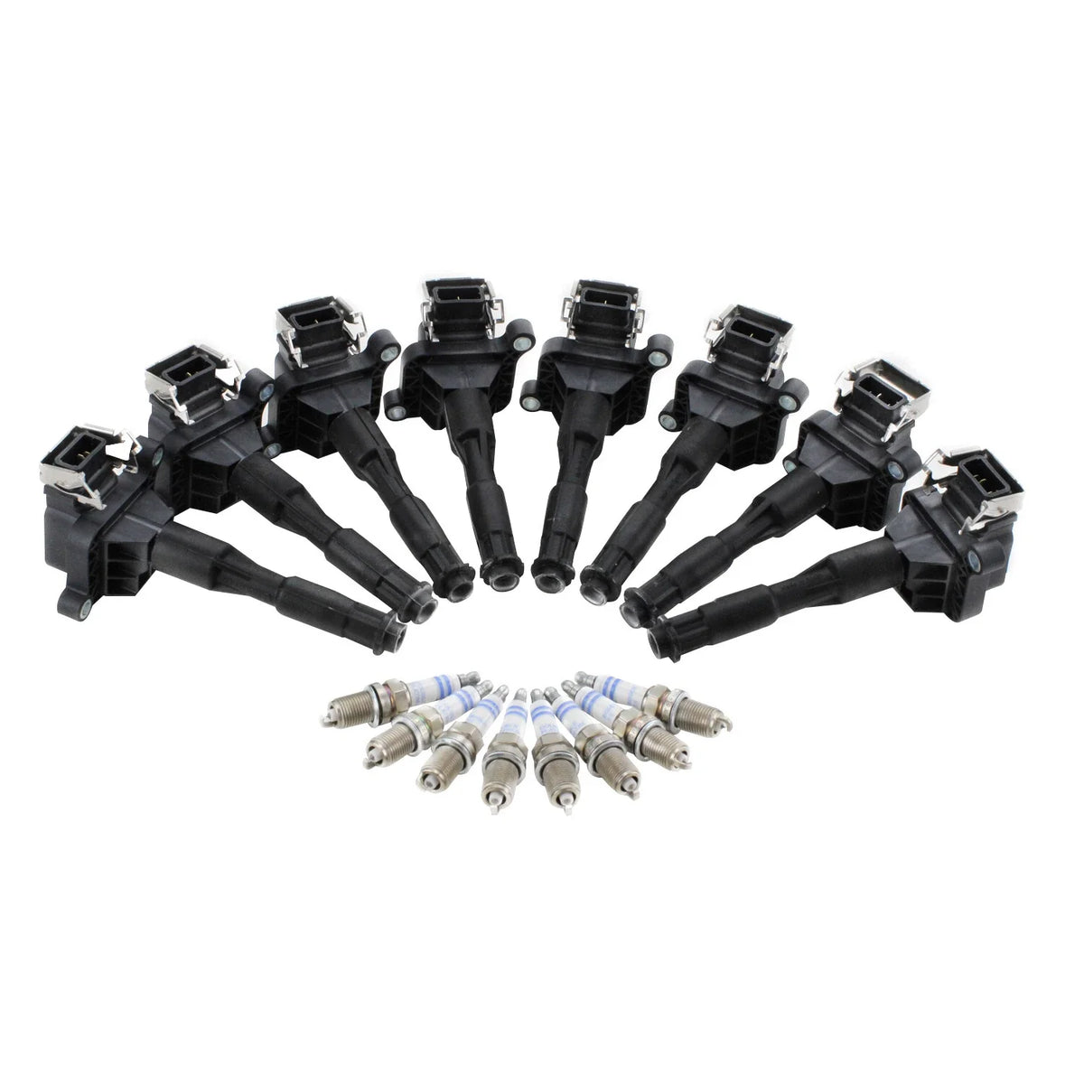 Set of 8 Ignition Coils & 8 Double Platinum Spark Plugs for BMW V8 N62 (2001–2010)