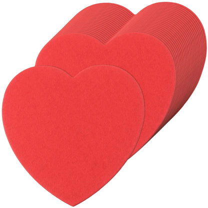 200 Pieces Red Hearts Cutouts 4 Inch Paper Shapes for Crafts