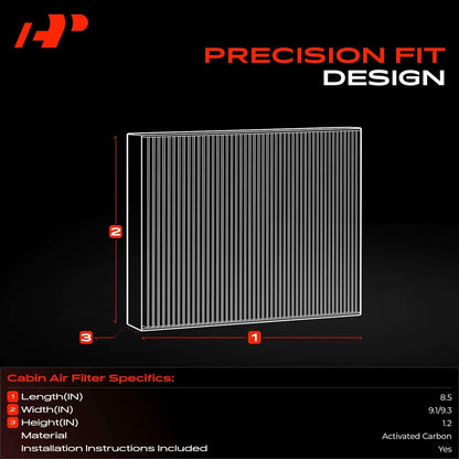 Activated Carbon Cabin Air Filter for Lexus GS300 GS430 LS430 SC430 (CF10562, CAF1782, CF1042, AFC1432, 24893)