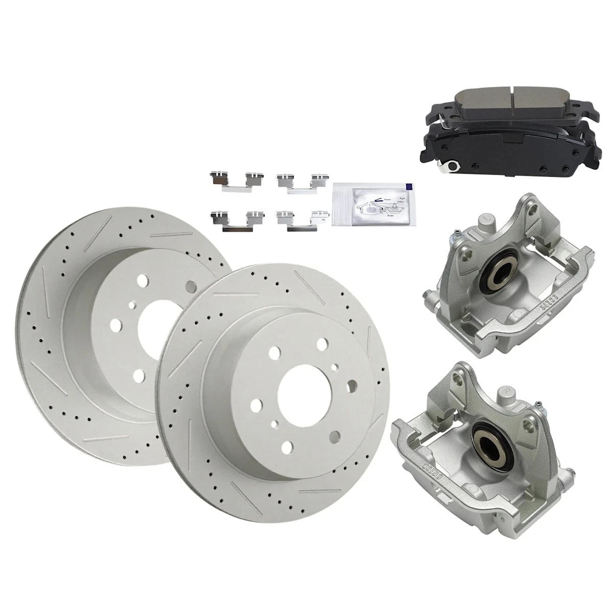 2X Rear Brake Kit with Calipers for Chevy Tahoe Sierra 1500 (18103717, S55133)