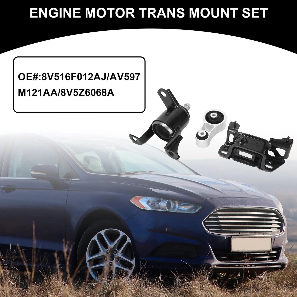 Engine Motor Mount for Ford Fiesta 1.6L (2011–2017) Set of 1