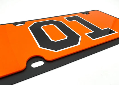 Premium License Plate for Chevrolet General Lee Black (2001–2005)
