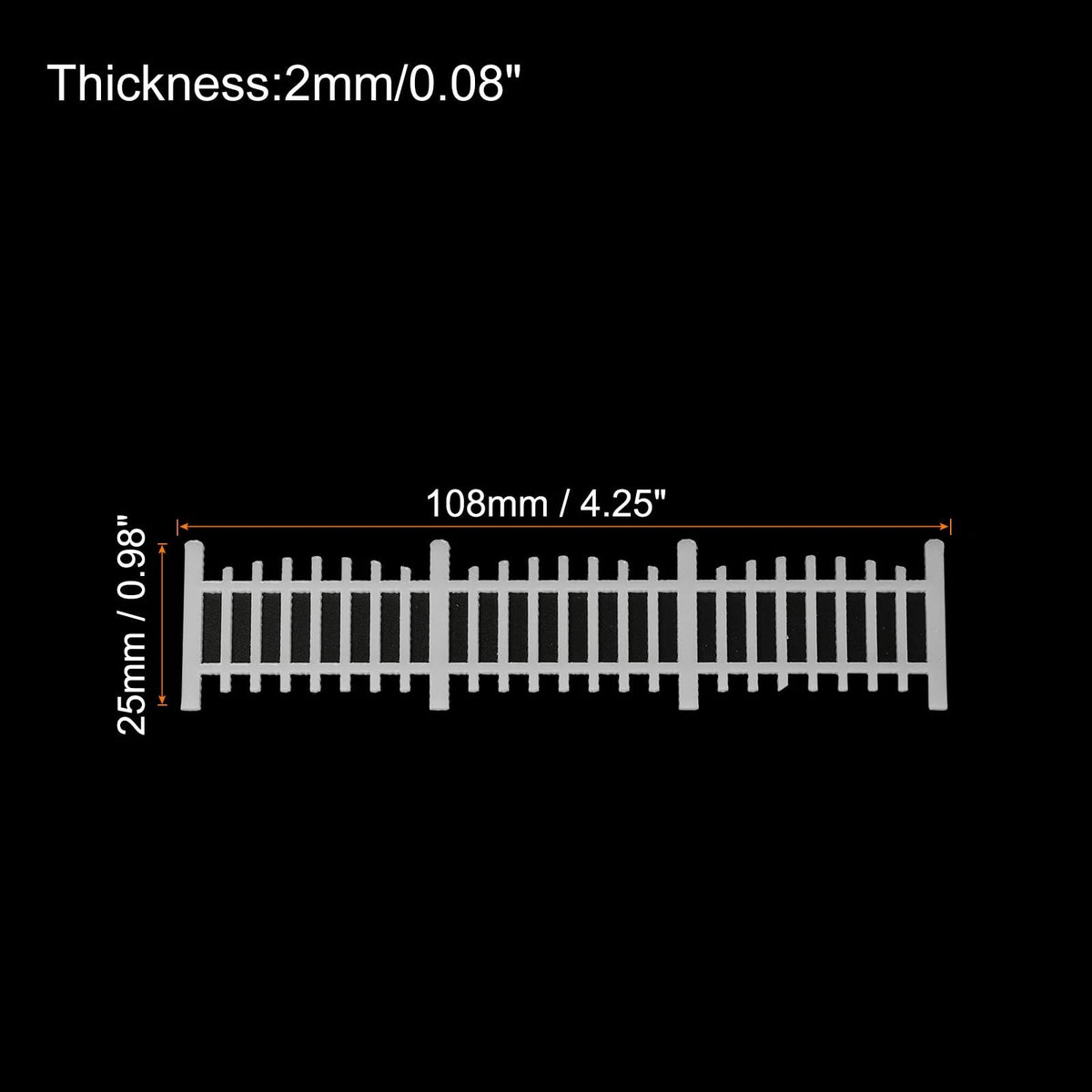 2X 4.25 Inch Miniature Garden Fence for Decorative Use