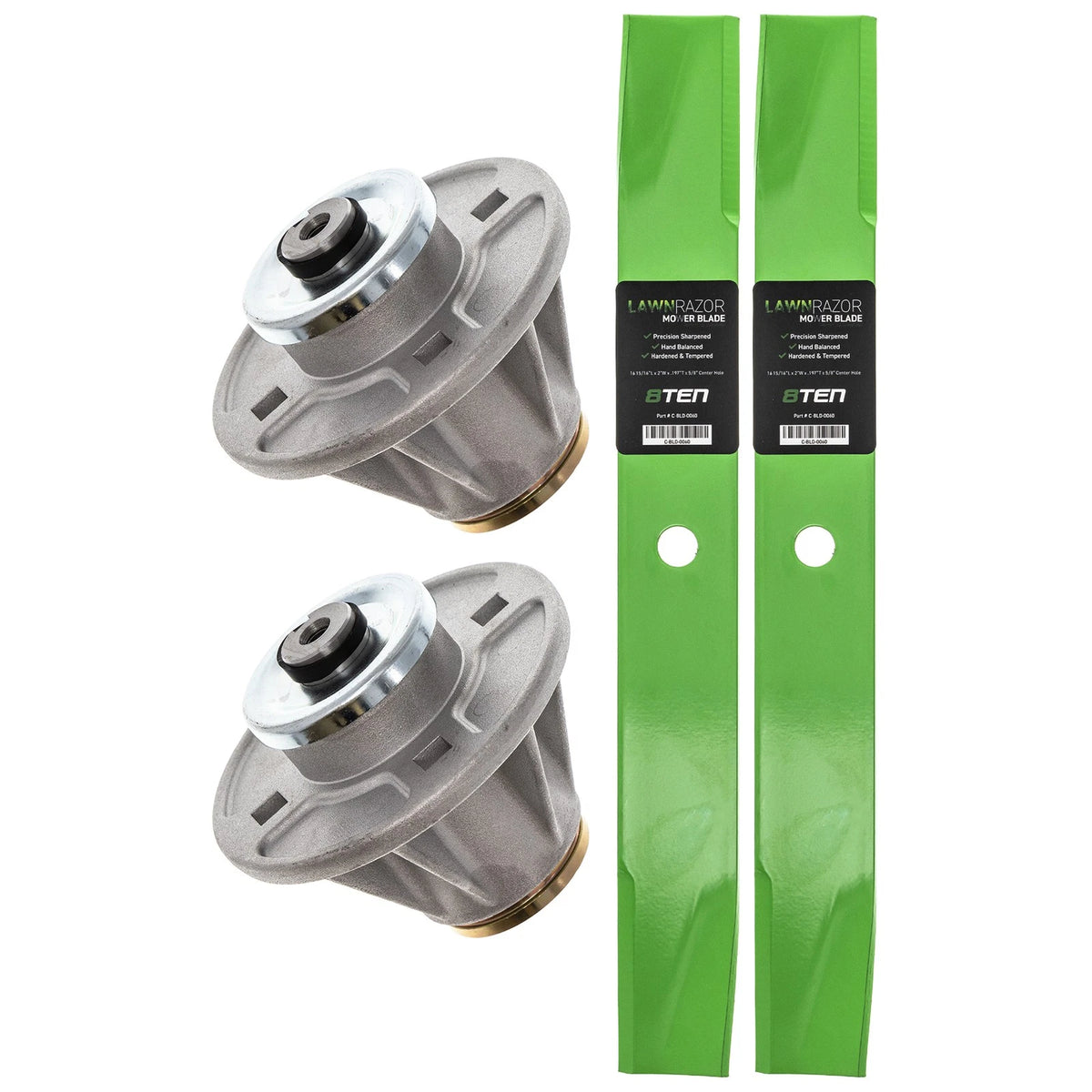 Deck Spindles & Mower Blades Kit for EverRide Yellow Jacket (YJ2550, YJ2040)
