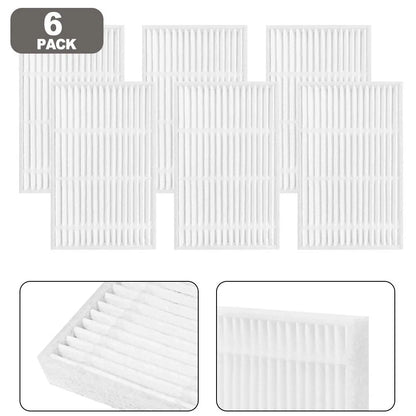 Filter Kit for Vyzzle D10 Robotic Vacuum Cleaner (Includes 6 Filters)