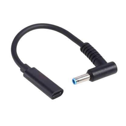 Type-C Female to DC 4.5mm x 3.0mm Power PD Fast Charge Cable for HP Laptop