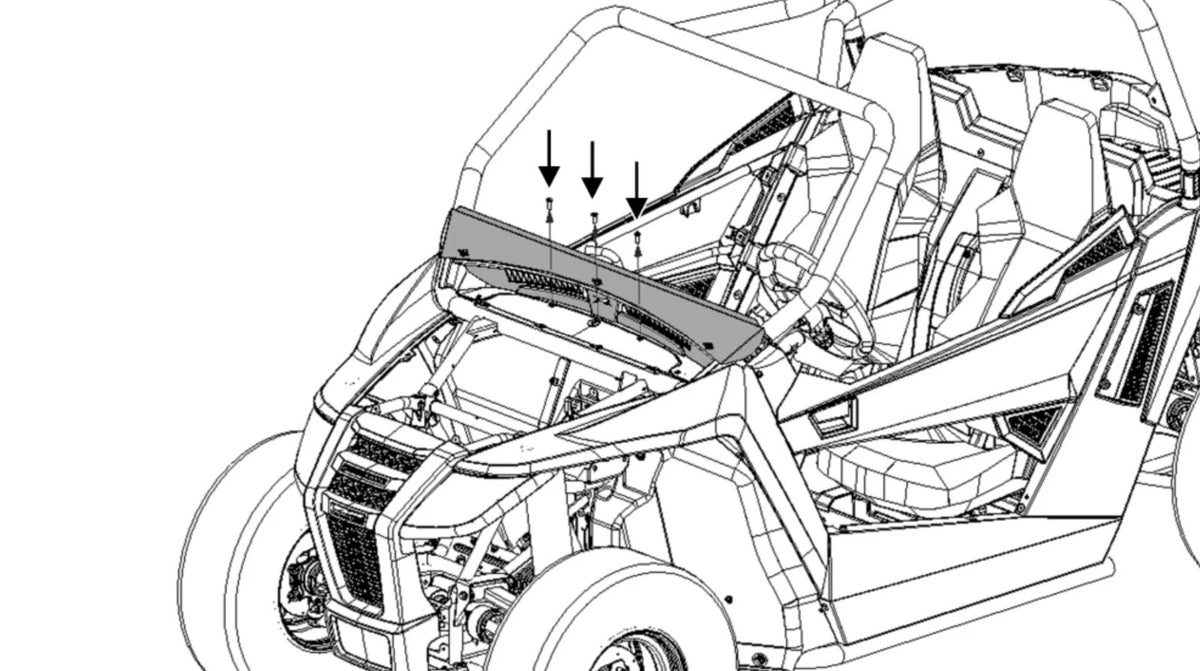Windshield Quarter Turn Kit for Arctic Cat (1541-222)