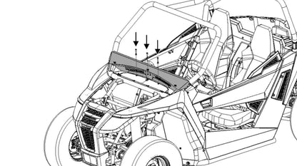Windshield Quarter Turn Kit for Arctic Cat (1541-222)