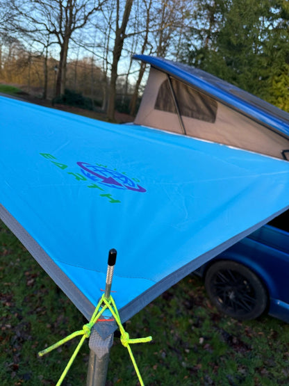Set of 2.4 x 3m Light Blue Awning Canopy for Campervan Caravan