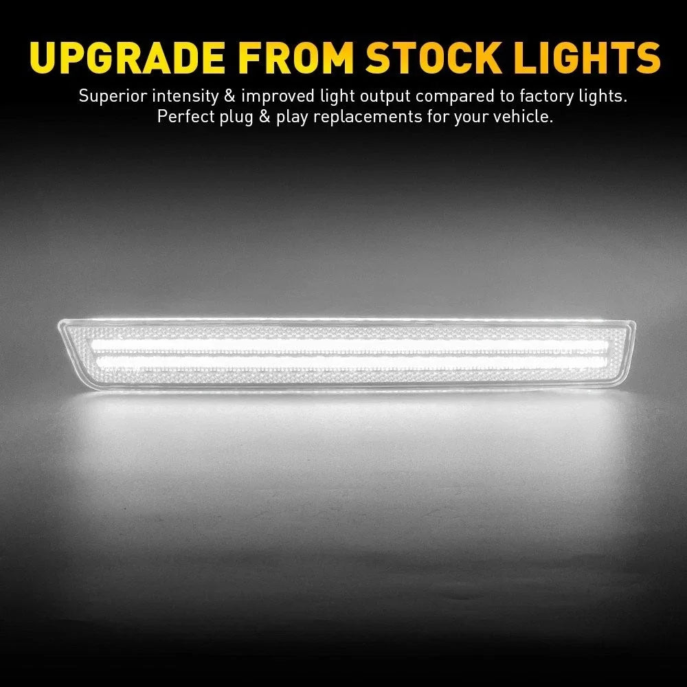 Rear Bumper Side Marker Lights for Dodge Challenger (2015–2022) White Clear