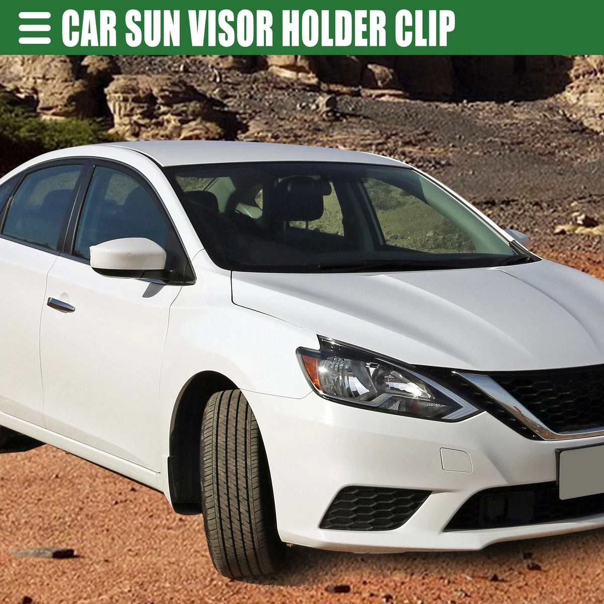 Sun Visor Holder Clip for Nissan Sentra (2015–2019) No. 96409CG000 Gray