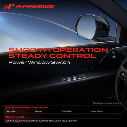 Front Left Power Window Switch for Hyundai Tucson (2005–2010) 93570-2E200, 93570-2E250