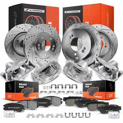 Drilled Brake Rotors & Pads Set for Hyundai Sonata & Kia