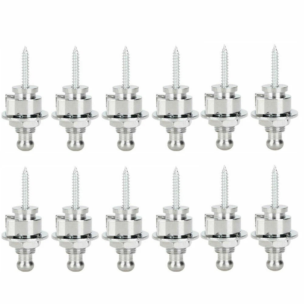 12 Pack Round Head Strap Locks for Guitar Bass Style Parts