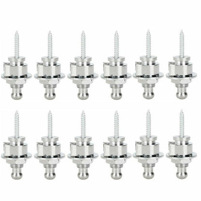 12 Pack Round Head Strap Locks for Guitar Bass Style Parts