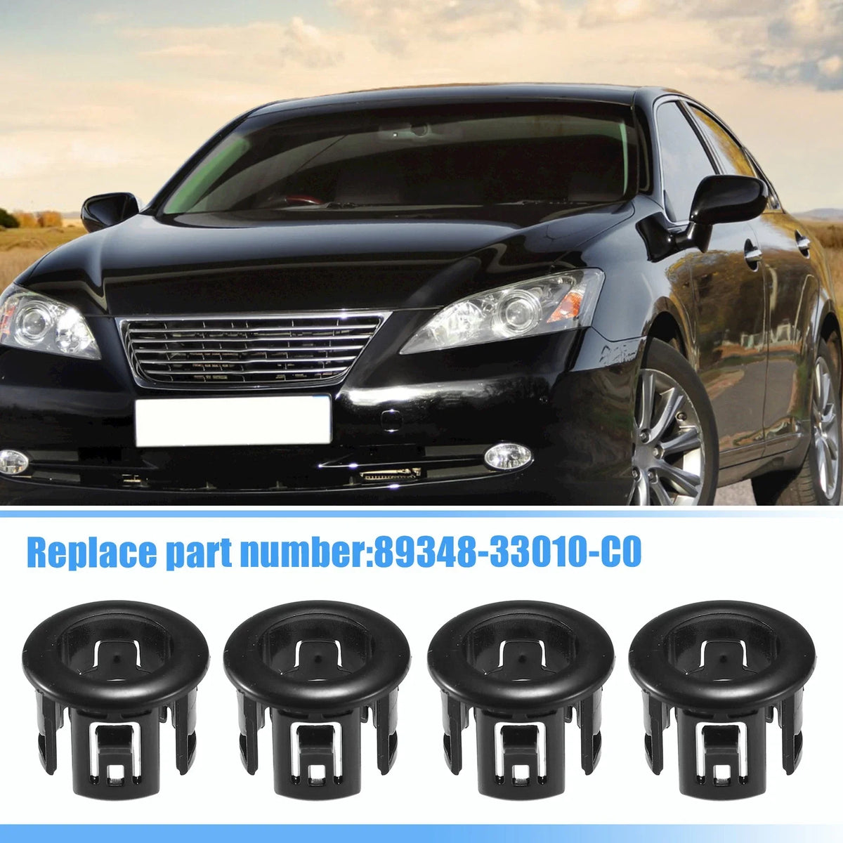 Set of 4 Parking Assist Sensor Bezels for Lexus ES350 (2007–2012) No. 8934833010