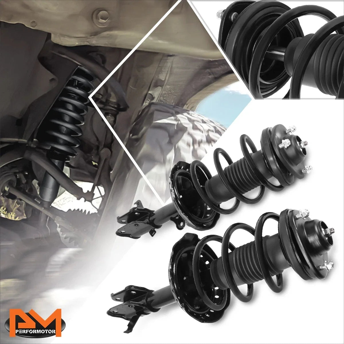 Complete Strut Assembly Set for Honda Odyssey (2005–2007) w/Coil Springs
