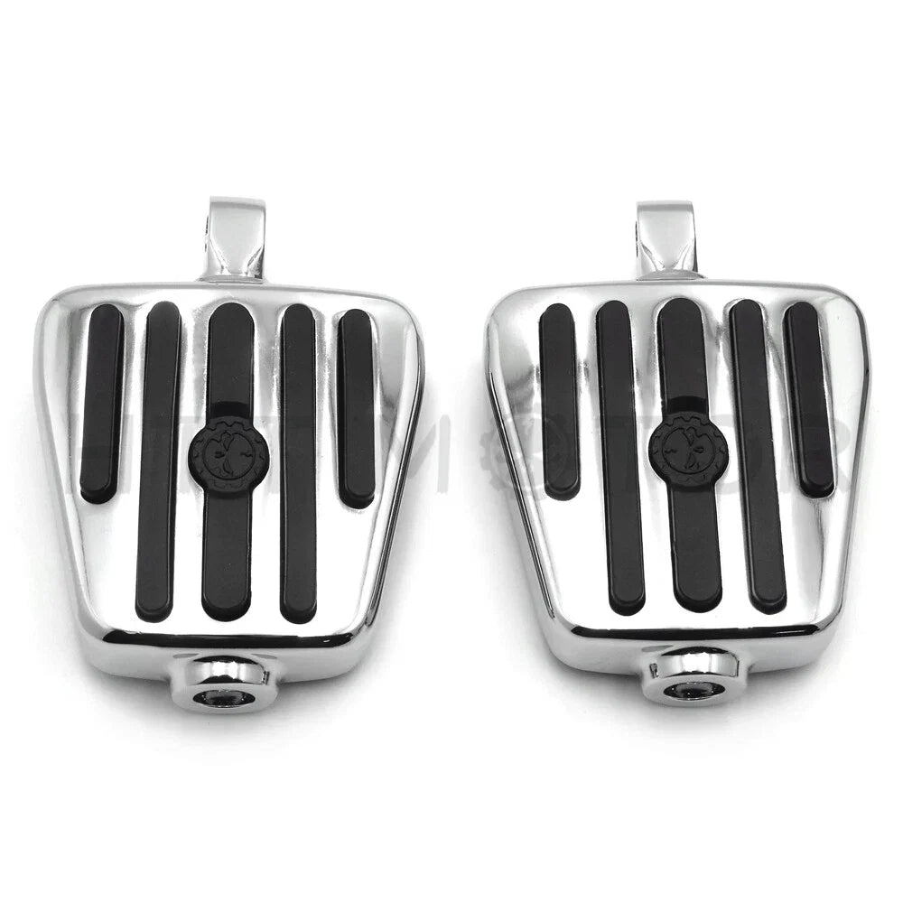 Chrome Rubber Footpegs for Suzuki Boulevard Intruder S83 VS1400 VZ800 (1997–2004)