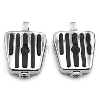 Chrome Rubber Footpegs for Suzuki Boulevard Intruder S83 VS1400 VZ800 (1997–2004)