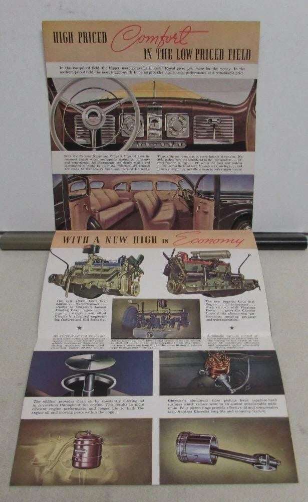 Original Color Sales Brochure Folder for Chrysler Royal Imperial (1938)