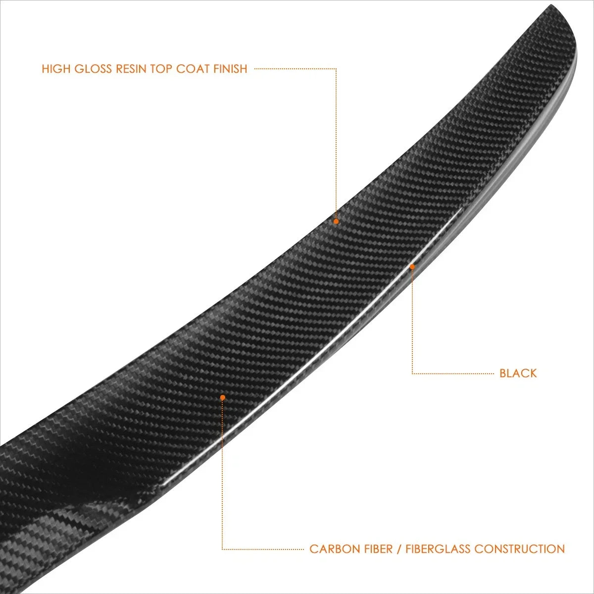 Carbon Fiber V-Style Duck Bill Trunk Spoiler for BMW 2-Series (2014–2021)